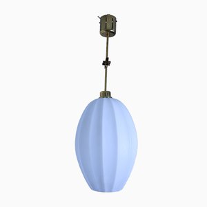 Mid-Century Frosted Glass Ceiling Lamp