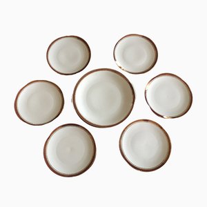 Set Assiette à Gâteau de Bavaria Porzellan, 1940s, Set de 7