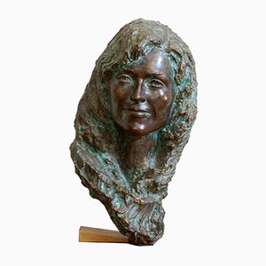 Buste de Femme en Bronze, 1970s