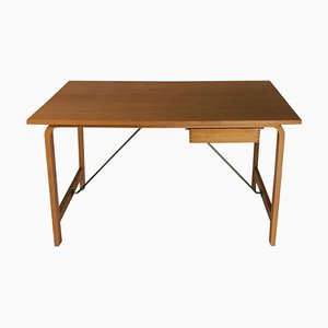 Fully Restored Danish Saint Catherines Desk in Oak by Arne Jacobsen for Fritz Hansen, 1960s