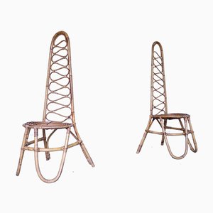 Mid-Century Bamboo Chairs, Set of 2