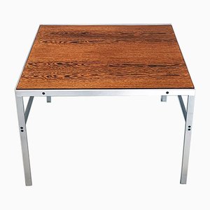 Vintage Wengé Wood and Steel Side Table by Preben Fabricius & Jørgen Kastholm for Bo-Ex, 1960s