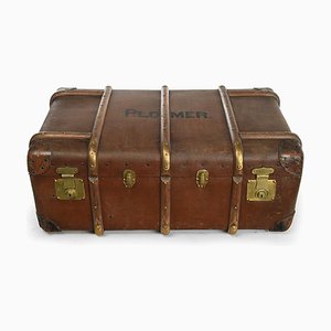 Valise en Flaxile en Bois et Cuir, Angleterre, 1920s