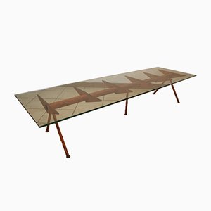 Large Coffee Table in the Style of Jean Prouvé, 1950s