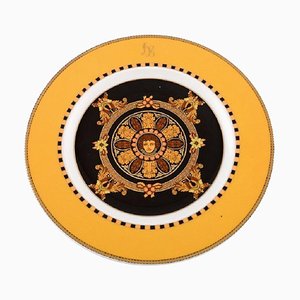 Barocco Porcelain Plate with Gold Decoration by Gianni Versace for Rosenthal