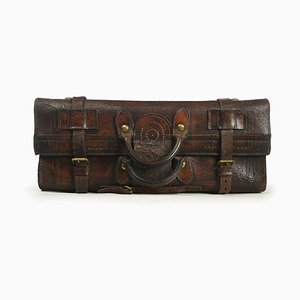 Vintage English Leather Suitcase
