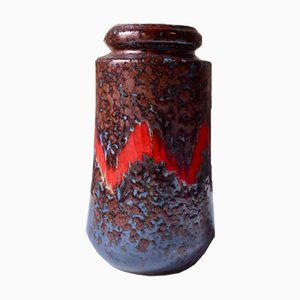 Deutsche Vintage Fat Lava Vase, 1960er