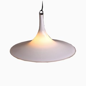 Lampe à Suspension Vintage en Verre de Murano Blanc