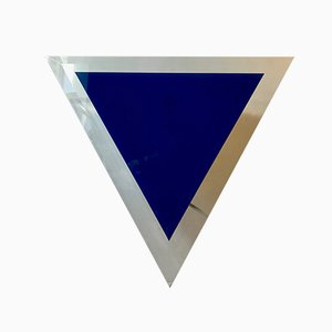 Applique triangolare minimalista in vetro, Danimarca, anni '80