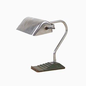 Art Deco Cast Iron and Chrome Table Lamp