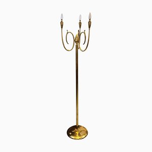 Mid-Century Italian Brass Floor Lamp, 1950s