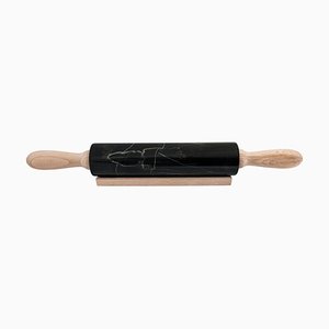 Black Marquina Marble Rolling Pin from Fiammettav Home Collection