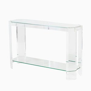 Console Table in Transparent Acrylic Glass, 1970s