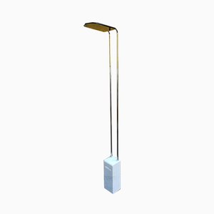 White Marble Base Model Gesto Floor Lamp by Bruno Gecchelin for Skipper and Pollux, 1990s