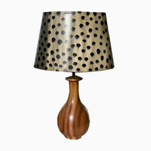 Organic Formed Brown Table Lamp by Gunnar Nylund for Rörstrand, 1950s