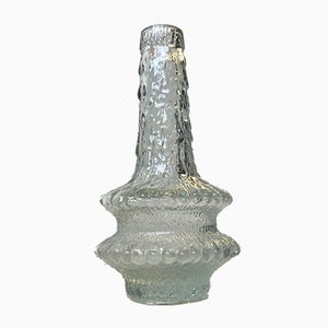 Jarrón vintage de cristal hielo de Timo Sarpaneva para Iittala, años 70