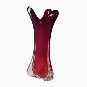 Red Submerged Vase by Luigi Ferro for A.VE.M., 1941