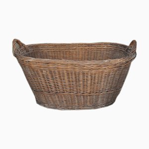 Rustic Wood Basket, 1940s