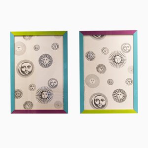 Soli e Lune Series Cotton Panels by Atelier Fornasetti, Set of 2