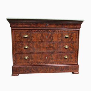 Large Louis Philippe Flamed Mahogany Chest of Drawers, 1830s