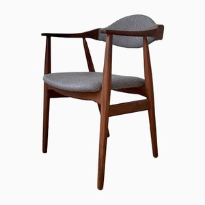 Dänischer moderner Sessel aus Teak & grauer Wolle von Farstrup Møbler, 1960er