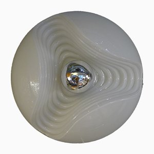 Lampada da parete o da soffitto White Wave di Peill & Putzler, anni '70