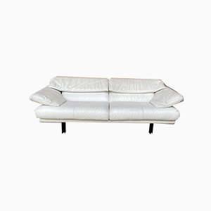 Italienisches Mid-Century Alanda Ledersofa in Weiß von Paolo Piva für B & B Italia / C & B Italia, 1970er