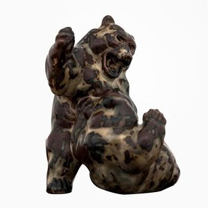 Bear Figurine by Knud Khyn for Royal Copenhagen, 1950s