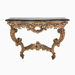 Antique French Louis XV Rococo Style Console Table