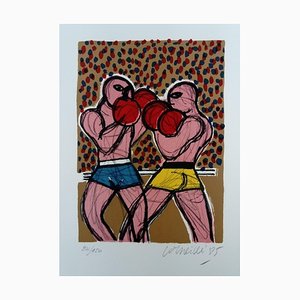 Fight on the Moon - Lithograph N ° 3 1985