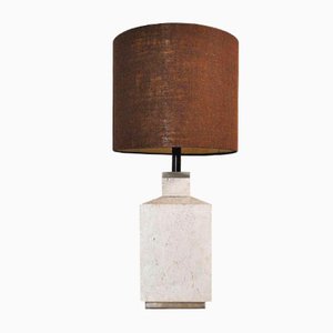 Travertine Marble Table Lamp, 1970s