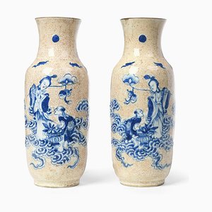 Chinesische Keramik Vasen, 2er Set