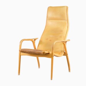 Cognac Leather Lamino Lounge Chair by Yngve Ekström for Swedese, 1960s