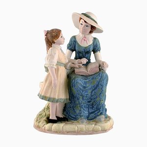 Large Sculpture in Glazed Ceramic Mother with Daughter from PAL, Spain, 1980s