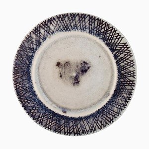 Large Dish in Glazed Ceramic by Stig Lindberg for Gustavsberg