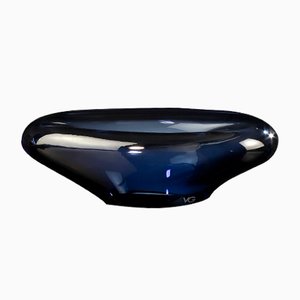 Plateau Haut Ovale en Verre et Blanc de VGnewtrend