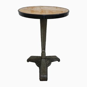 Art Deco Bistro Table with a Bakelite Top and Cast Iron Leg, 1930s