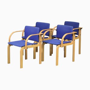 Stackable Beech Dining Chairs by Friis & Moltke for Fritz Hansen, 1980s, Set of 4