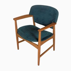 Oak Armchairs by Ejnar Larsen & Aksel Bender for Fritz Hansen, Customizable Reupholstery, 1960s, Set of 8