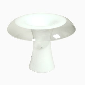 Large Italian 2-Piece Murano Glass Mushroom Table Lamp from Vistosi, 1960s