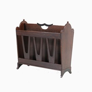 Art Deco Oak Amsterdam School Magazine Rack by Willem Penaat for Metz & Co, 1920s