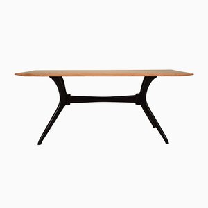Mid-Century Italian Black and Cherry Dining Table in the Style of Ico Parisi, 1954