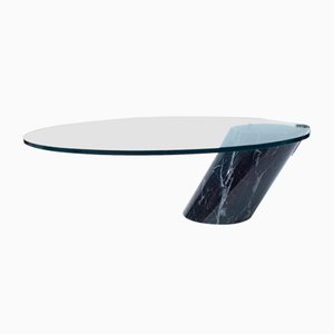 Black Marble and Glass Coffee Table Model K1000 by Team Form for Ronald Schmitt, 1970s