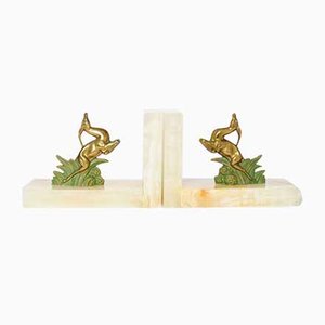 Art Deco Antelope Bookends, 1930s, Set of 2
