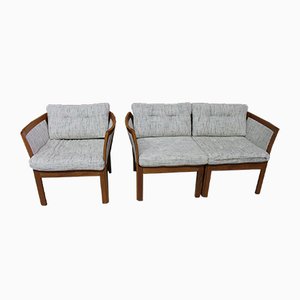 Modular Sofa and Armchair Set by Illum Wikkelsø, 1970s, Set of 2