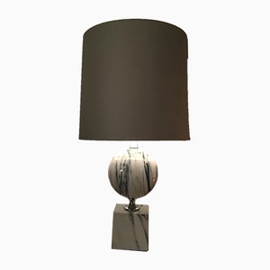 Lampada da tavolo in marmo di Philippe Barbier, anni '70