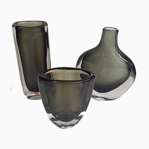 Vases by Nils Landberg for Orrefors, 1950s, Set of 3