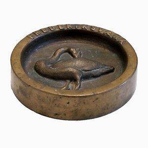 Posacenere Mid-Century in bronzo di Fredriksværk, Danimarca, anni '50