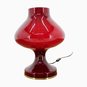 Red Glass Table Lamp by Stefan Tabery, 1960s