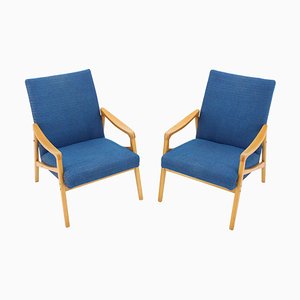 Blue Armchairs, 1960s, Set of 2